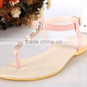 2015 Hot Sale Summer Flat Leisure Ladies Sandals Wholesale thumbnail-3