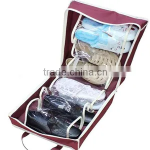 Travel Waterproof Ventilation Folding Shoes Storage Organizer Portable Fashion Closet Women/men Shoe Bags 35*20*40 thumbnail-1
