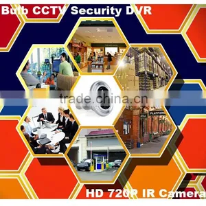 1280x720P HD Motion Detection DVR Bulb Lighting Camera Wifi Camera for Iphone & Android thumbnail-1