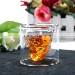 Skull Glass Cup/ Handmade Glass Cup/ Square Glass Cup thumbnail-3