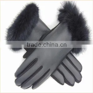 2016 China Hot Sale Black/Brown/Red Tight PU Leather Cycling Hand Gloves thumbnail-1