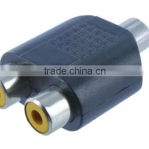 2016 New Arrival Rca Splitter 1 Female to 2 Female AV Audio Video Y Adapter Converter thumbnail-2