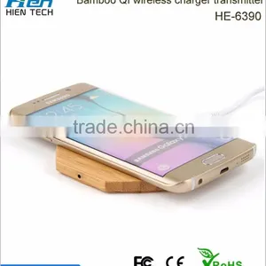 Hot Sell Universal Bamboo Mobile Phone qi Wireless Charger Power for Sony Xperia z C6603 thumbnail-6