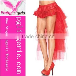 Red Ladies Bubble Skirt,Adult Bubble Skirt,Silk Skirt thumbnail-1