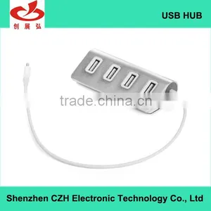 Aluminium Casing Usb-c Hub, 4- Port Type c Hub Change to Driver Download Usb 2.0 Hub From for Macbook With LED Indicators thumbnail-2