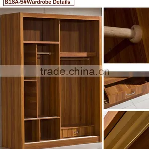 Melamine Sliding Door Bedroom Wall Wardrobe Design thumbnail-3