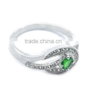 Wholesale Style Mirco Pave Setting Silver Bridal Ring thumbnail-2