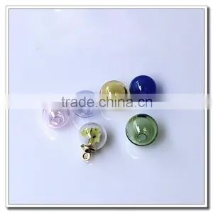 BUlk Accessories for Fairy Garden Japanese Necklace - Asian Necklace - Moss Tiny Garden Necklace - Round Hollow Blue Glass Ball thumbnail-4