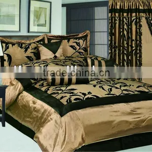 7Pcs Flocking Comforter Set thumbnail-1