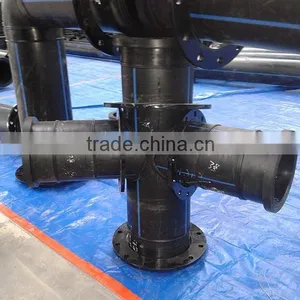 Good Quality DN450 HDPE Fabricated Welded Fitting Elbow Flange for Sale thumbnail-1