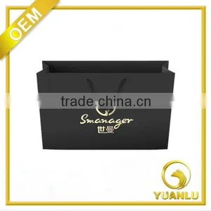Hot Stamping Luxury Black Paper Bag thumbnail-1