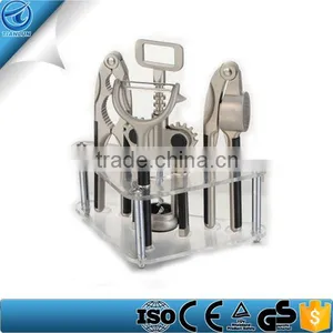 Wine Bottle Opener Nut Cracker Garlic Press Slicer Kitchen Cooking Tools Set thumbnail-1