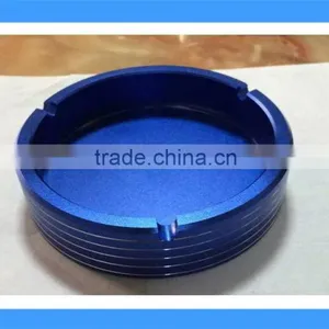 DCA009123BLU Blue Color Round Shape Aluminum Alloy Ashtray, Aluminum Table Ashtray thumbnail-1
