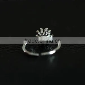 925 Sterling Silver Chrysanthemum Flower Ring Adjustable Ring Fashion Women Ring Jewelry Supplies 6260556 thumbnail-3