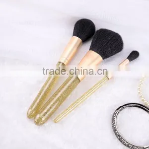 3pcs Kabuki Glitter Makeup Brush Set,synthetic Makeup Brush Set Professional thumbnail-1
