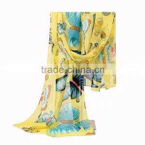2016 New Fashion Women Lady Winter Classic Butterfly Print Shawls Scarf Scarves Chiffon Soft Long Scarf thumbnail-6