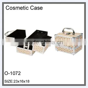 2 Layers Printed Fabric Cosmetic Display Case thumbnail-1