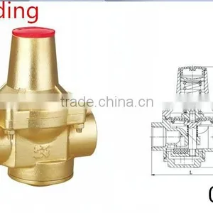 Scientific Designed Forged Three Way Brass Ball Valve With Red Nut thumbnail-1