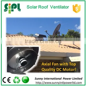 Waterproof Brushless dc Motor Equipped All Purpose Ventilation Solar Roof Air Duct Exhaust Fan thumbnail-3