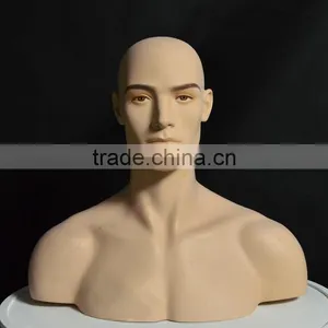 Adonis Mannequin Head Male Displaying Hats, Wigs, Scarves, and Necklaces thumbnail-1