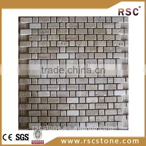 Black and White Marble Lantern Mosaic Tile Polish thumbnail-1