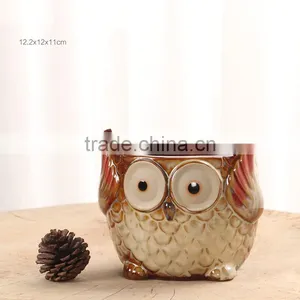 Home Decor Cute Hand-painted Ceramic Oval Shape Flower Pot thumbnail-1