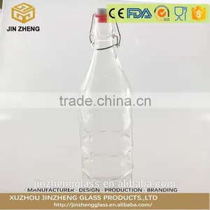 2016 CE Certified High Quality Glass Beverage Bottle Juice Bottle Embossing thumbnail-1