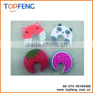Child Safety No Finger Pinch Foam Door Stopper, Baby Cushiony Finger Hand Safety, Curve Shaped Door Stop Set Of 4 thumbnail-1