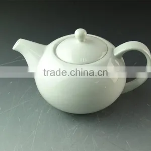 Eco-friendly Stocklot Cheap White Porcelain Big Capacity Teapot thumbnail-1
