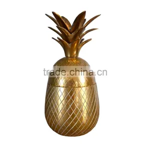 Antique Brass Pineapple Ice Bucket and Wine Cooler thumbnail-1