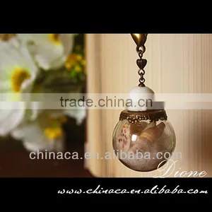 New Real Dried Flower Glass Ball Pendant Glass Dome Pendant Necklace thumbnail-5