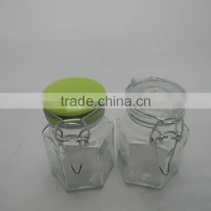 90ml Hexagon Glass Spice Jar With Ceramic Clamp Lid thumbnail-3