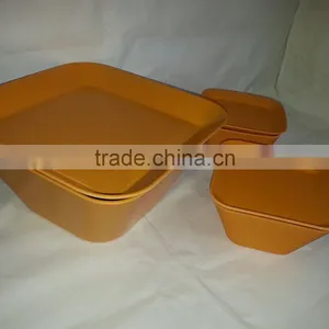 Manufacturer Supply Compostable Bright Colored Dinnerware Made of Bamboo thumbnail-3