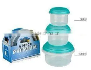 3pcs as a Set Storage Box Plastic Round Food Container thumbnail-1