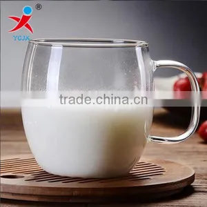 Heat Resistant Microwave Glass Cup/ Transparent Glass Cup for Milk, Coffee and Breakfast thumbnail-1