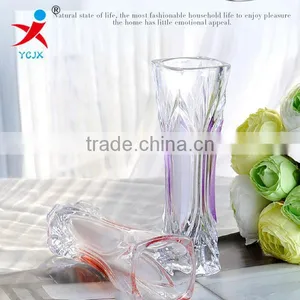 Europe Type Transparent Glass Vase Trumpet Contemporary and Contracted Simulation Flower Implement Hydroponic Flower Adornment f thumbnail-1