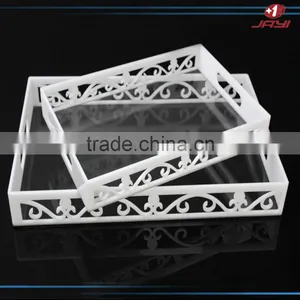 2017 China Wholesale OEM Custom Acrylic PMMA Clear Stacking Serving Tray File Tray thumbnail-6