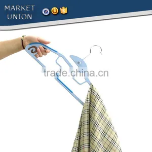 Plastic Antiskid Wet & Dry Clothes Hanger With Pulley,ABS,TPE,PP,Chrome Plated Hook thumbnail-4
