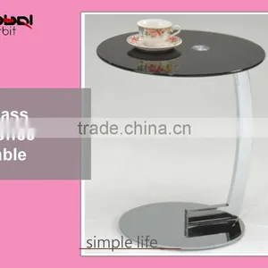 Tempered Glass Modern Design Metal Magazine Rack Small Design Table thumbnail-1