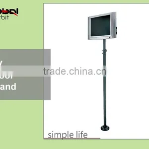 Telescoping Ajustable Shelf Television Display Cart Rotate TV Bracket LCD LED Trolley thumbnail-3