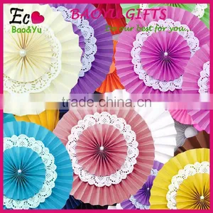 Colorful Wedding Party Decorations Paper Honeycomb Fan Wholesale thumbnail-1