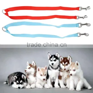 2.5*50 CM Double Head Multiple Dual Coupler 2 Way Nylon Dog Pig Pet Walking Leash Lead Collar Durable Nylon Dog Lead 2 Colors thumbnail-1