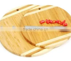 2 Pcs Round Bamboo Cutting Board Set #2897 thumbnail-1