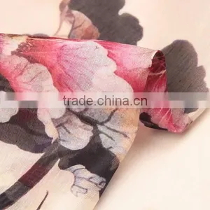 Factory Custom-made Silk Linen Fabric With Digital Print thumbnail-3
