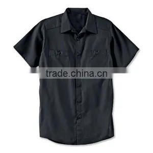 100% Cotton Work Shirts Uniform Wholesale Short Sleeve Workwear Shirts thumbnail-2