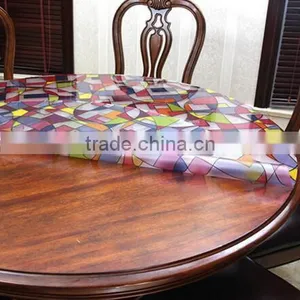 Roundtable Waterproof Cloth Table Mats Pvc Soft Glass Taiwan Arming Oil Anti-hot Round Plastic Tablecloths thumbnail-5