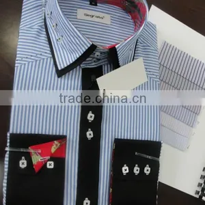 Italian Design Shirts High Collar Double Collar Shirts for Man thumbnail-1