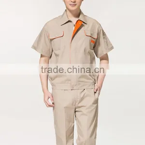 Short-sleeved Navy Blue Work Clothes Factory Workshop Suit thumbnail-5