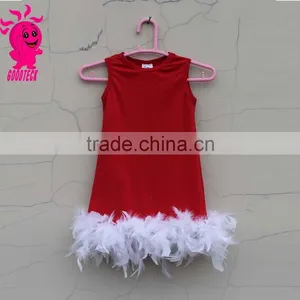 Free Shipping Baby Girl Feather Dress Kids Girl Dresses for Holiday Kids Girls Party Dresses thumbnail-3