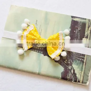 Cute Girl Hair Accessories Little Princess Pom Pom Bowknot Headband Hot Sale thumbnail-1